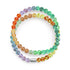 Bracelet en argent sterling 925 arc-en-ciel | Bracelet en verre transparent Firefly
